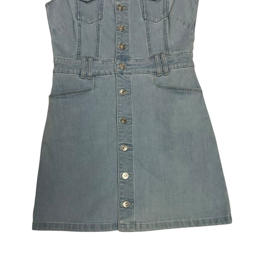 NWT PAIGE Women's Jaxsyn Denim Mini Dress Size 6 - Picture 3 of 9